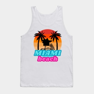 Vintage Miami beach Lifeguard Tower Tank Top